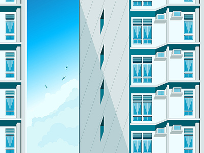 Buildings building creative dribbble graphic hongkong illustrator photoshop