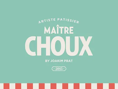 Maitre Choux Logo Concept branding cake illustration logo packaging pastries typography