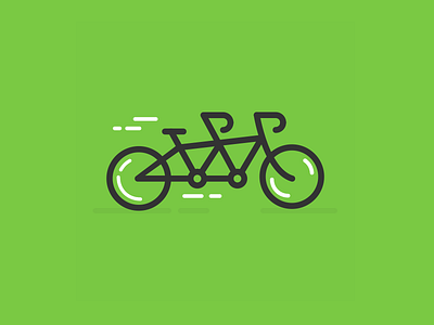 Tandem icon flat icon line minimalistic
