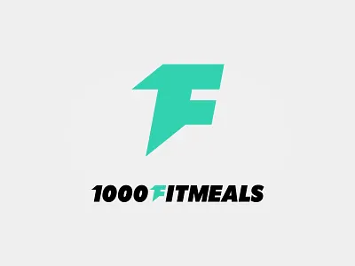 1000 Fit Meals Logo brand branding food healthy logo logotype sport typography