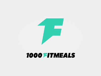 1000 Fit Meals Logo brand branding food healthy logo logotype sport typography