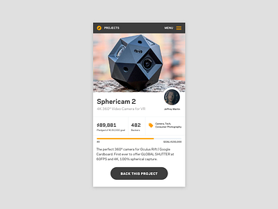 Dribble Daily UI 032 Crowdfunding Campaign dailyui graphic design responsive web design sketch uiux user experience user interface vector web web design zeplin