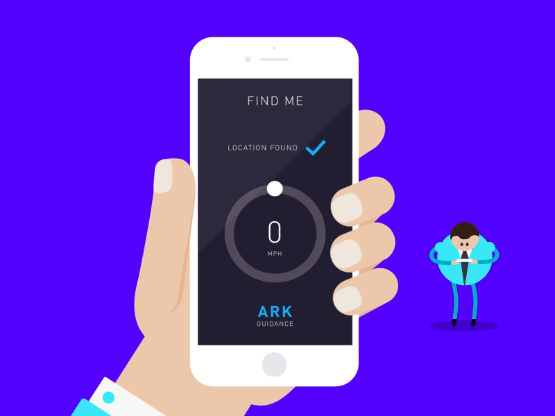Daily UI Challenge #007 - ARK Guidance Speed Settings 007 ae animation app car dailyui gps guidance illustrator motor settings ui