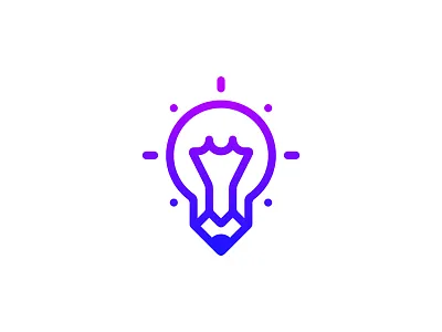 Graphit idea lightbulb logotype mark pencil symbol