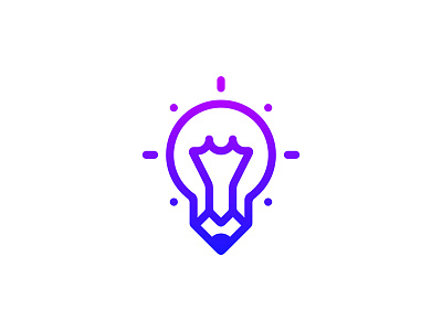 Graphit idea lightbulb logotype mark pencil symbol