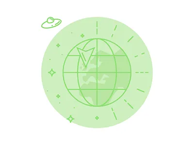 2/3 Locate app brand direct illustration locate shake vector art