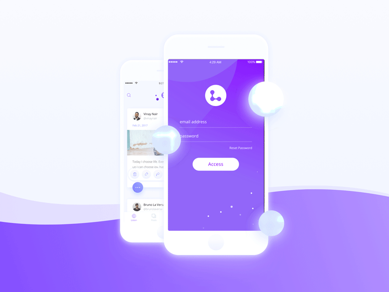 Lightful App animation design flat fluid gooey gradient lightful liquid mockup purple ui ux