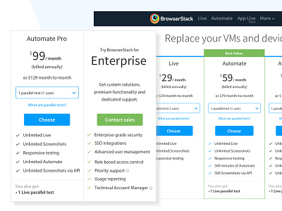 Pricing Plan enterprise feature listing plans pricing pricing table user ux