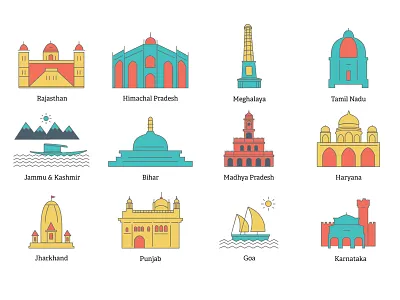 State Icons exploration icons illustration states