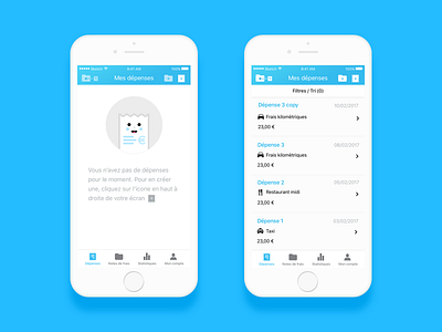 Mes Depenses app expense mobile report