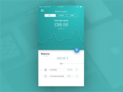 Chip concept screen data driven finance management simple ui