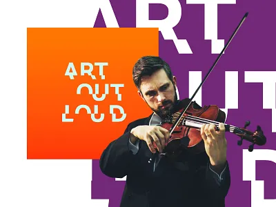 Art Out Loud art campaign glitch gradient