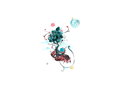 Day 366 draw graphic illustrastion pilou poetry project sketch universe watercolor world