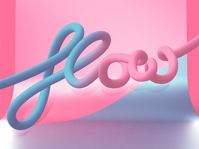 flow 3d lighing illustrator photoshop project felix tube text