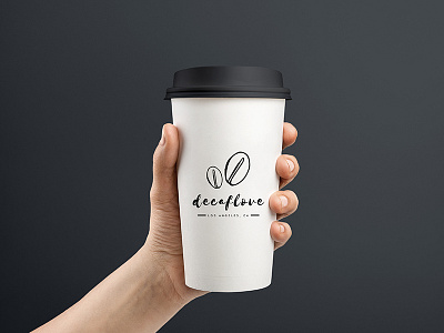 Decaf Love logo application branding logo logo design mockup