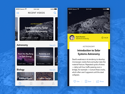 VR Education App Concept app concept sketch ui ux video vr