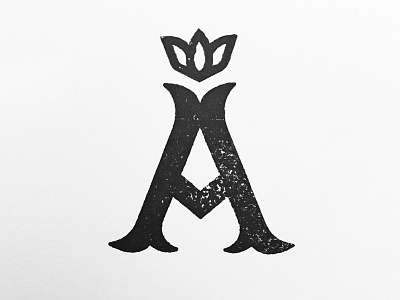 Apiarist a crown flower honey logo stamp