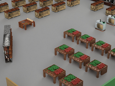 3D Model for The Fresh Market 3d modeling service design