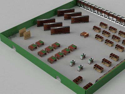 Future Concept for The Fresh Market 3d modeling service design