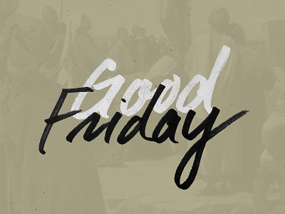 Good Friday brush pen church good friday handlettering ink