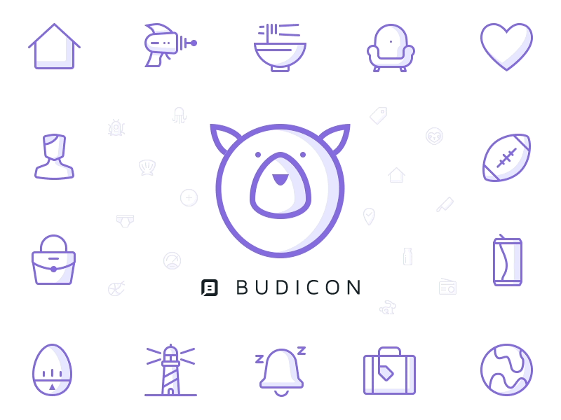 Example of Single Color UI Icon Set