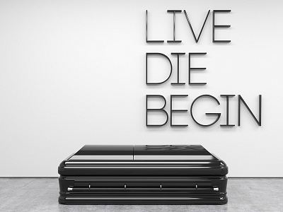 It's only temporary 3d c4d casket cinema 4d coffin concrete corona death gallery render temporary