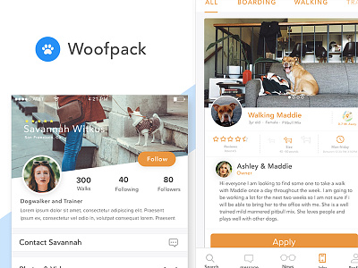 Dog Walking App app dog dog walking matching pets swipe tinder walking