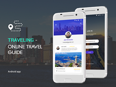 Traveling app android app google material design mobile travel ui ux