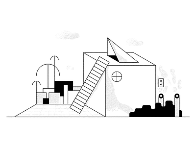 Ladder brush house icon illustration ladder photoshop plant texture tree vector
