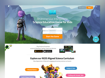 Blueapprentice curriculum design education fun galxyz game homepage kids me2ahmedhassan science website