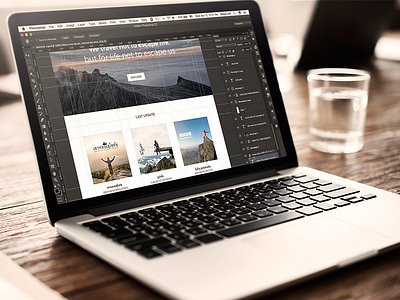 Working on new Travel Website hike hiking macbook thai thailand travel trekking ui ux web web site
