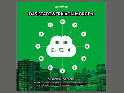 DIGIMONDO cloud city cloud cover flyer iot smartcity