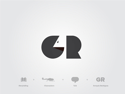 Gonçalo Rodrigues Logo design goncalo gr identity lizzard logo talk