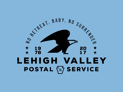 Lehigh Valley Postal Service eagle logo mail postal service springsteen stars t shirt design typography