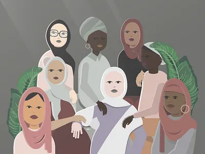 Wrap My Hijab 2d illustration