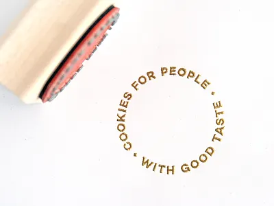 BRANDING | custom rubber stamp bakery branding cookie cookies custom stamp gold foil logo rubber stamp small business stamp typography