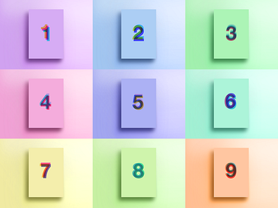 1 to 9 graphic design photoshop