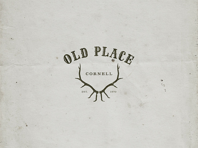 Old Place Full Identity antlers branding clarendon distressed horns identity rustic typography vintage western wood block type wood type