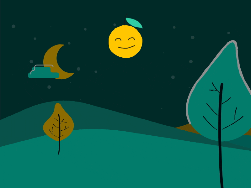 Liquid Yuzu ball bounce cel landscape liquid night sky splash stars surreal yuzu