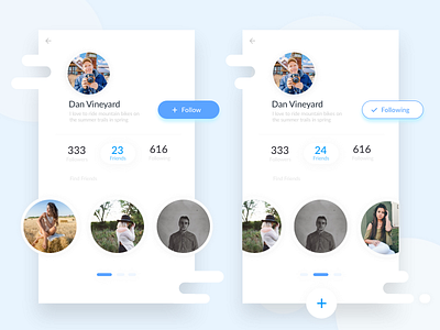 Profile UI and Friend Finder app clean design friends inspiration minimal mobile profile ui ux