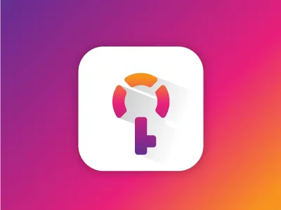 Key Acces iOS Icon Mark 2 gradient icon ios key long shadow mad gradients random trendy
