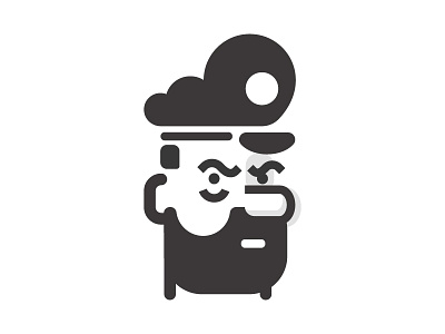 Captain Haddock captain flat haddock icon illustration illustrator logo minimal vector vintage