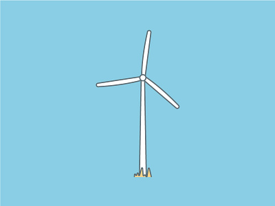 102 // 365 daily design daily illustration illustration illustration challenge kansas wind power windmill