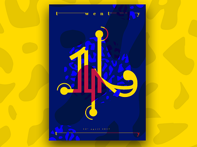 T_went_y /// poster 12 blue rose twenty type yellow