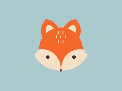 Little foxy animal design fox head icon illustration
