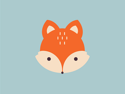 Little foxy animal design fox head icon illustration