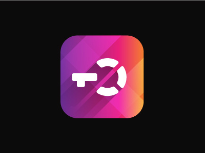 Mark 3 Door Lock App abstract door flat gradient icon ios key long shadow sunset