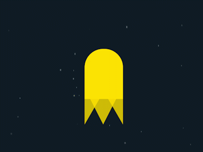Rocket cosmonautics day motiondesign rocket space stars