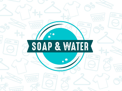 Soap & Water logo branding identity illustration laundry logo logo design