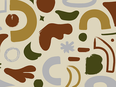 Earthy Pattern brush strokes earth tones hand drawn pattern shapes